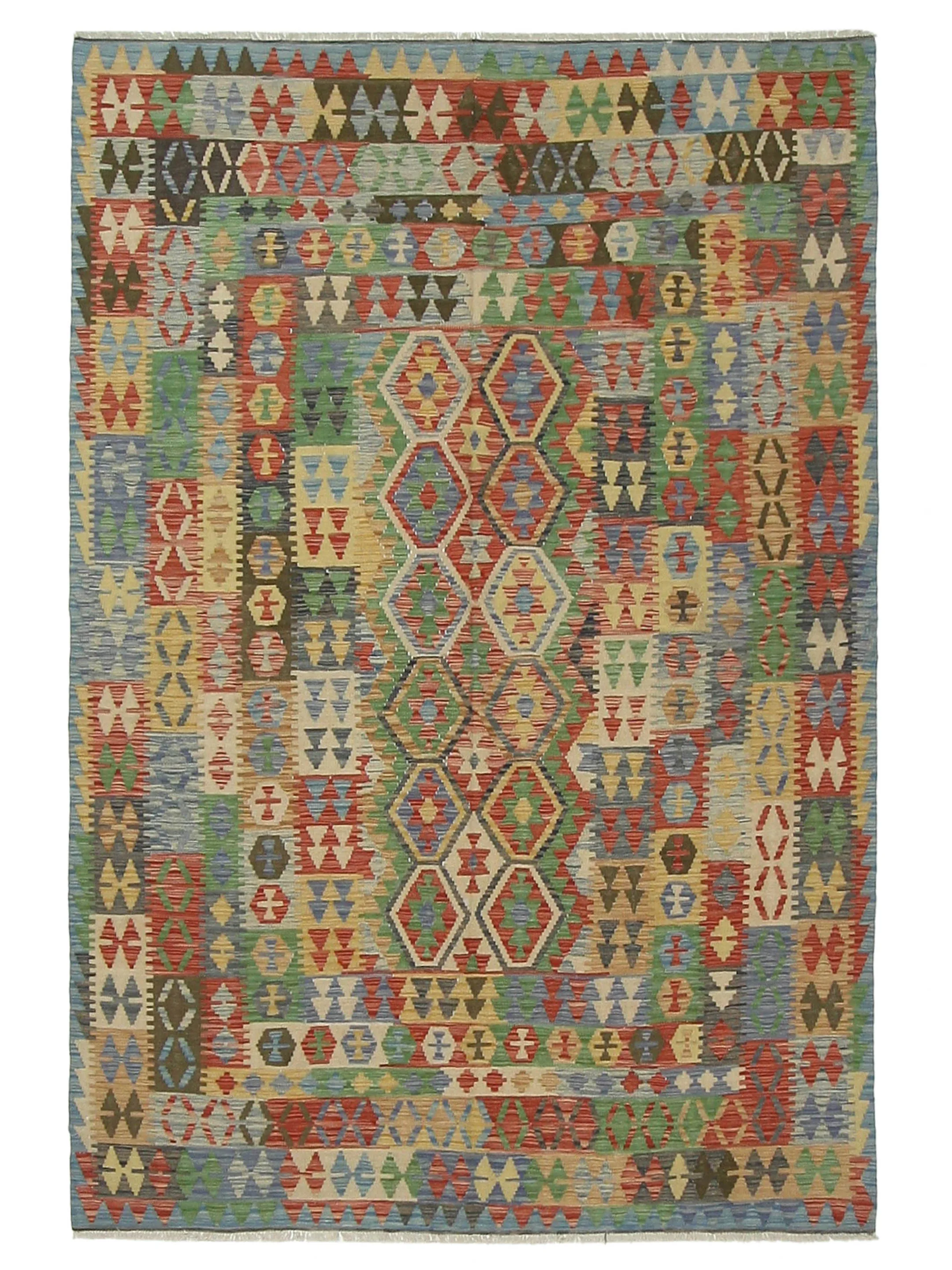 Kilim Hand Woven Green 6x9