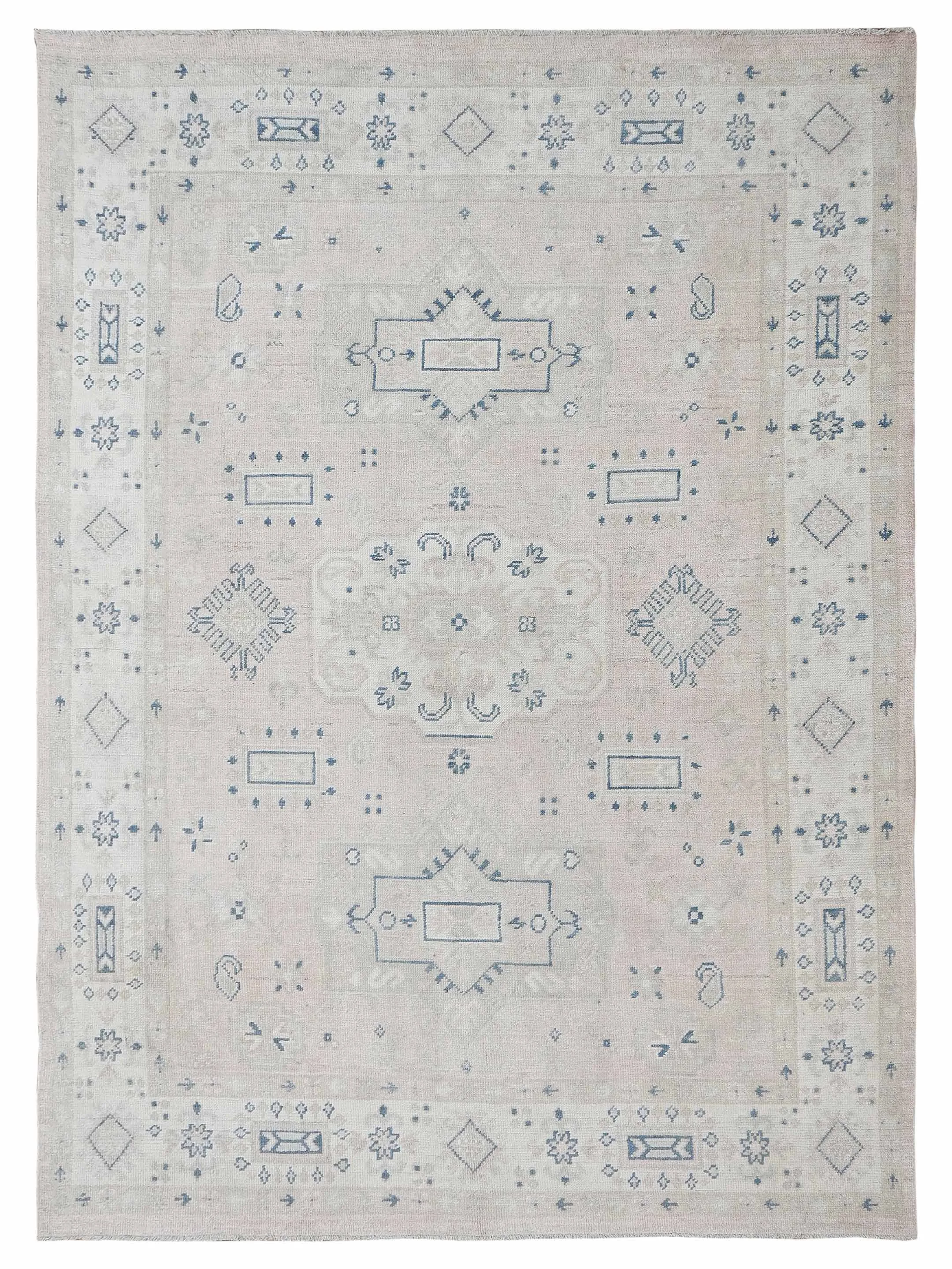 Ushak Hand Knotted Pink 8x10